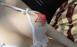 镂空内衣+乳贴，还是巨乳性感