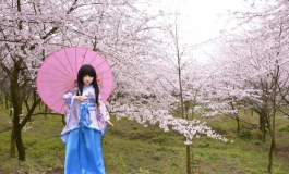 花儿与少女，小雪似花仙