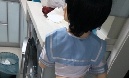 蓝白超短水手服