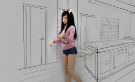 小粉猫捕鼠记……