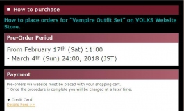 volks 2018 FEB “Hatsune Miku Vampire Festival” Vampire Outfit Set