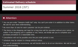 volks 2018 FEB “Hatsune Miku Vampire Festival” Vampire Outfit Set