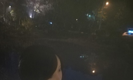 #第二届摄影大赛#【大娃组】 夜 外 拍，桥边姑娘