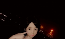 #第二届摄影大赛#【大娃组】 夜 外 拍，桥边姑娘