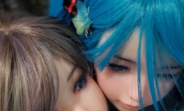 两个蝶宝的初音妆