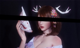 一米五白狐面鹿角和服少女~~即将发布!!