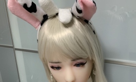 我們家泡泡換奶牛裝~